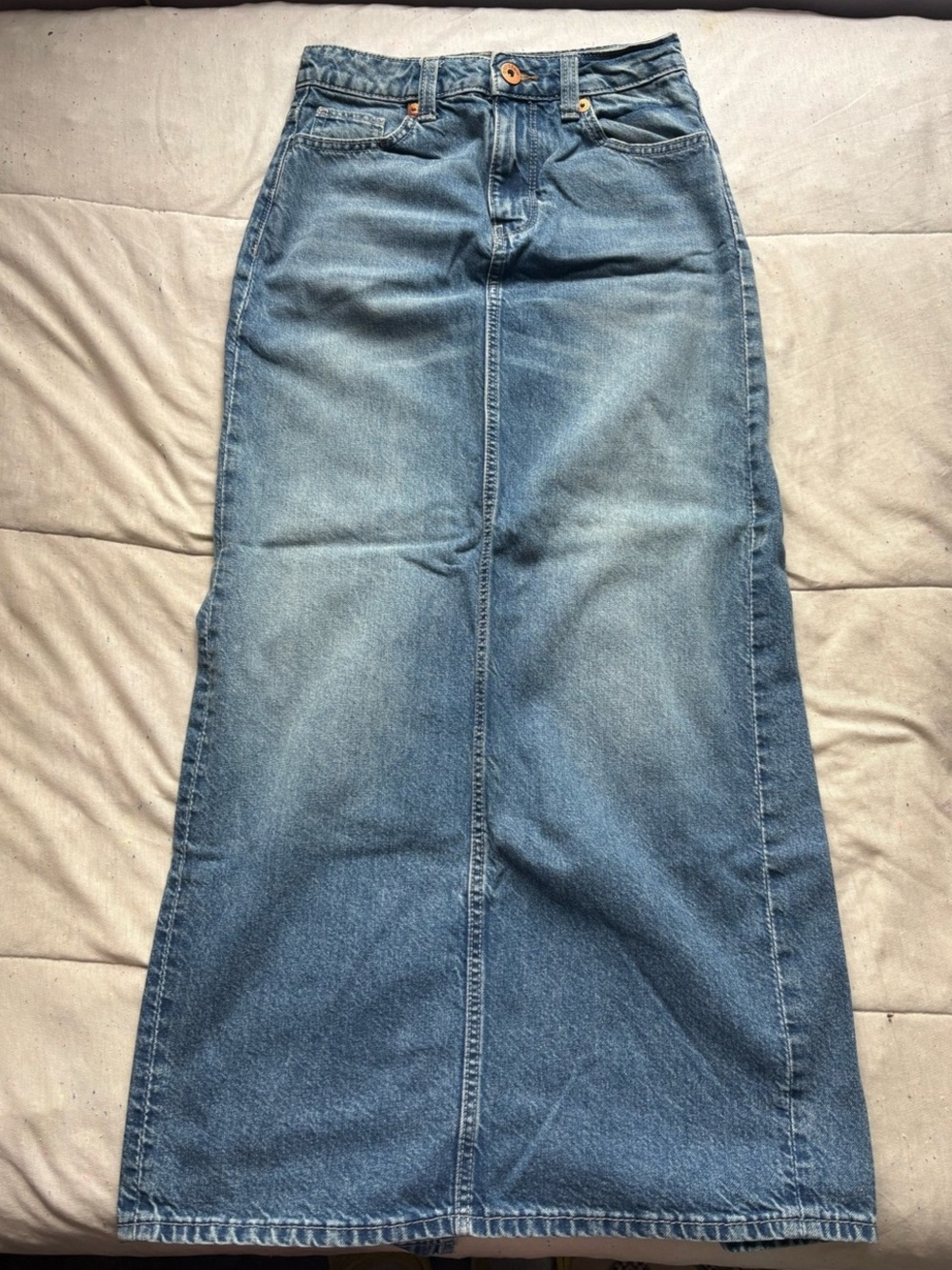 H&M Denim Maxi Skirt US 0 Blue